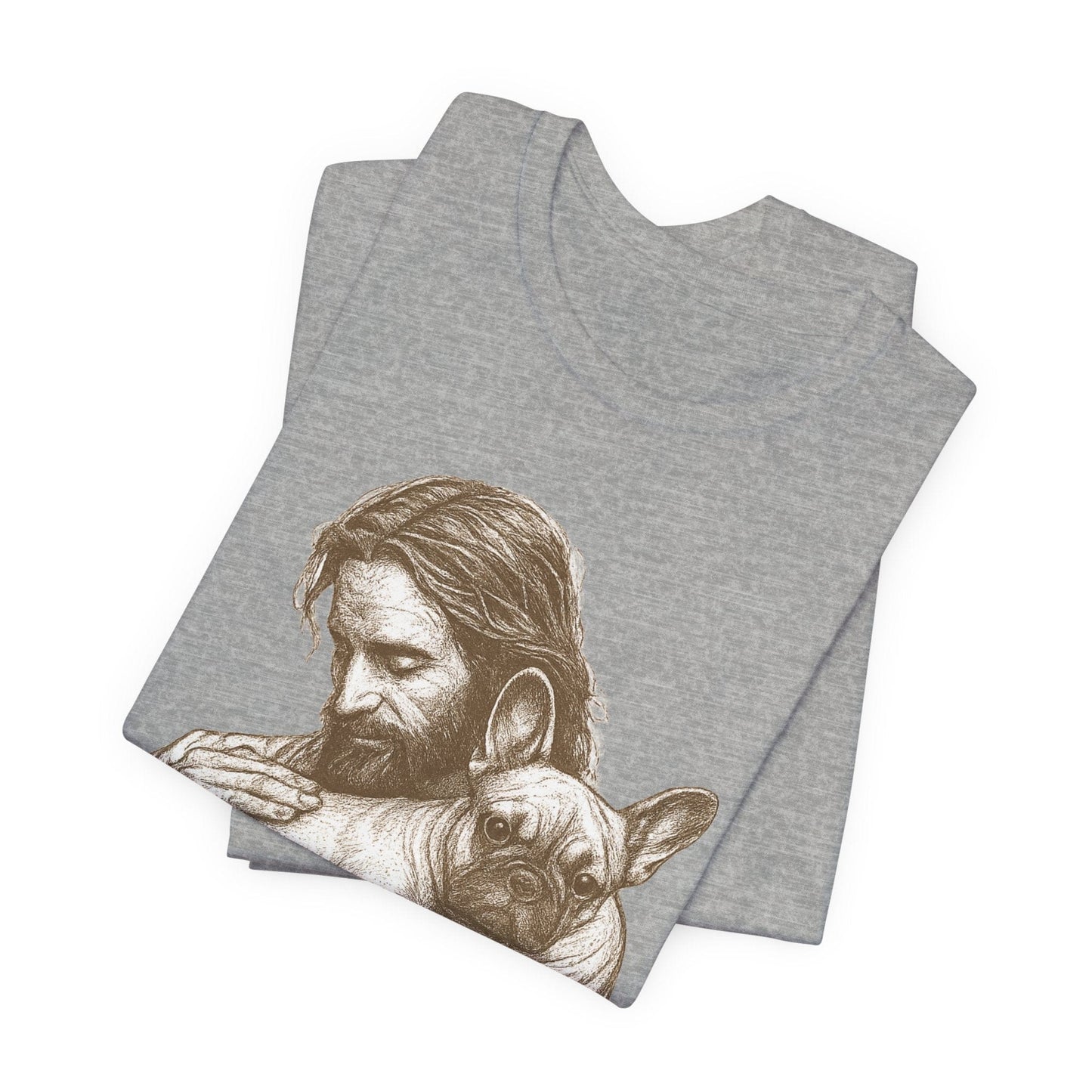 Fawn French Bulldog Jesus TShirt