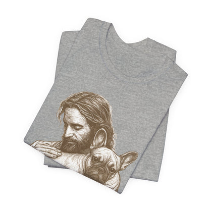 Fawn French Bulldog Jesus TShirt