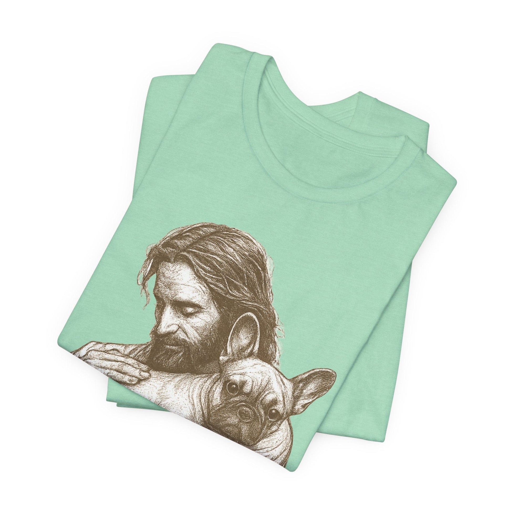 Fawn French Bulldog Jesus TShirt