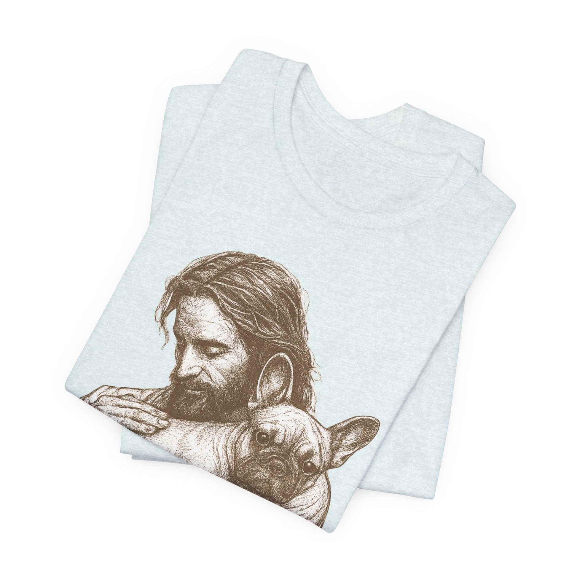 Fawn French Bulldog Jesus TShirt
