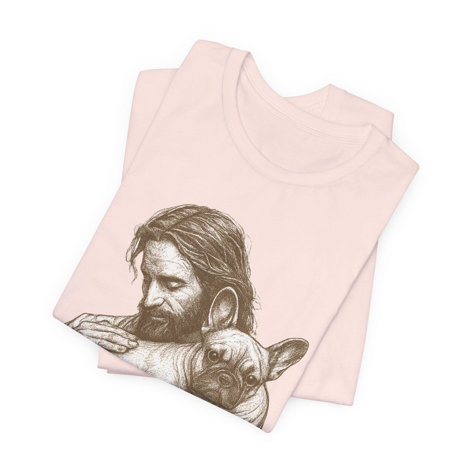 Fawn French Bulldog Jesus TShirt