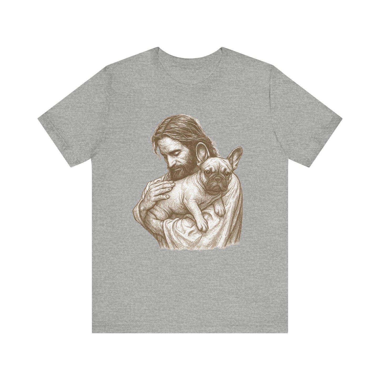 Fawn French Bulldog Jesus TShirt