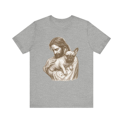 Fawn French Bulldog Jesus TShirt
