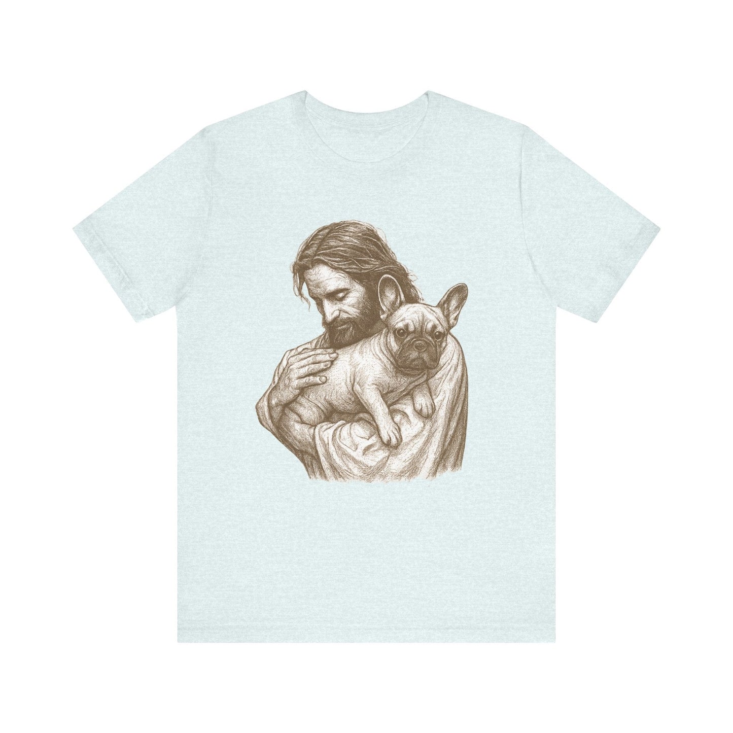 Fawn French Bulldog Jesus TShirt