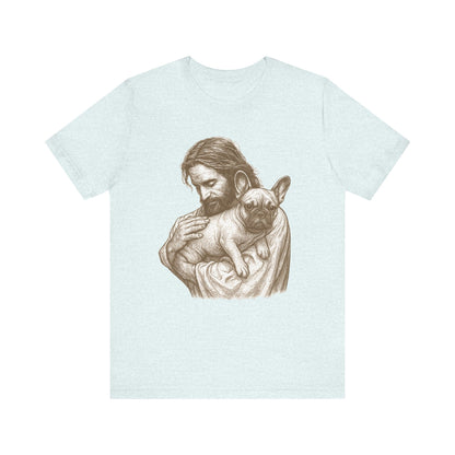Fawn French Bulldog Jesus TShirt