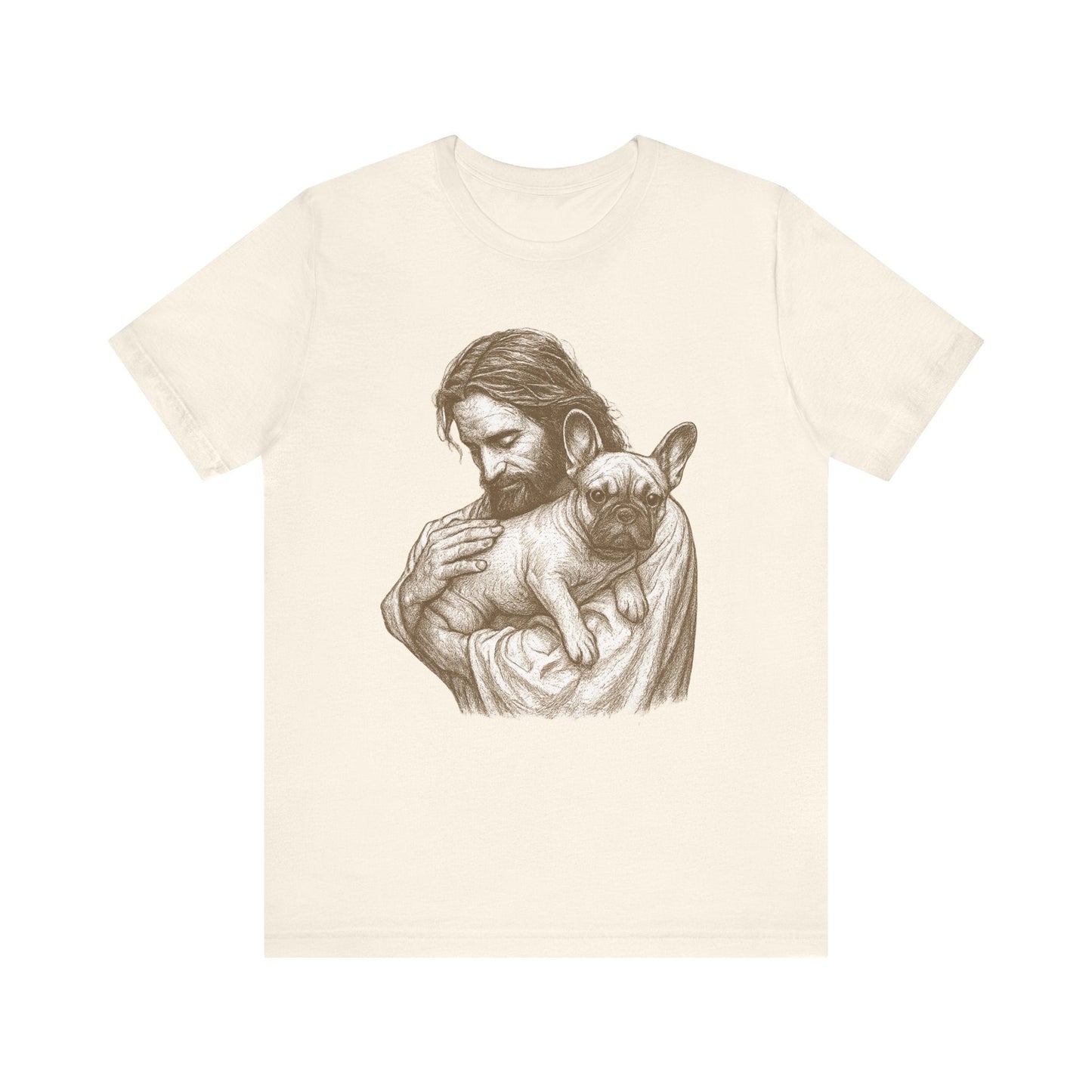 Fawn French Bulldog Jesus TShirt