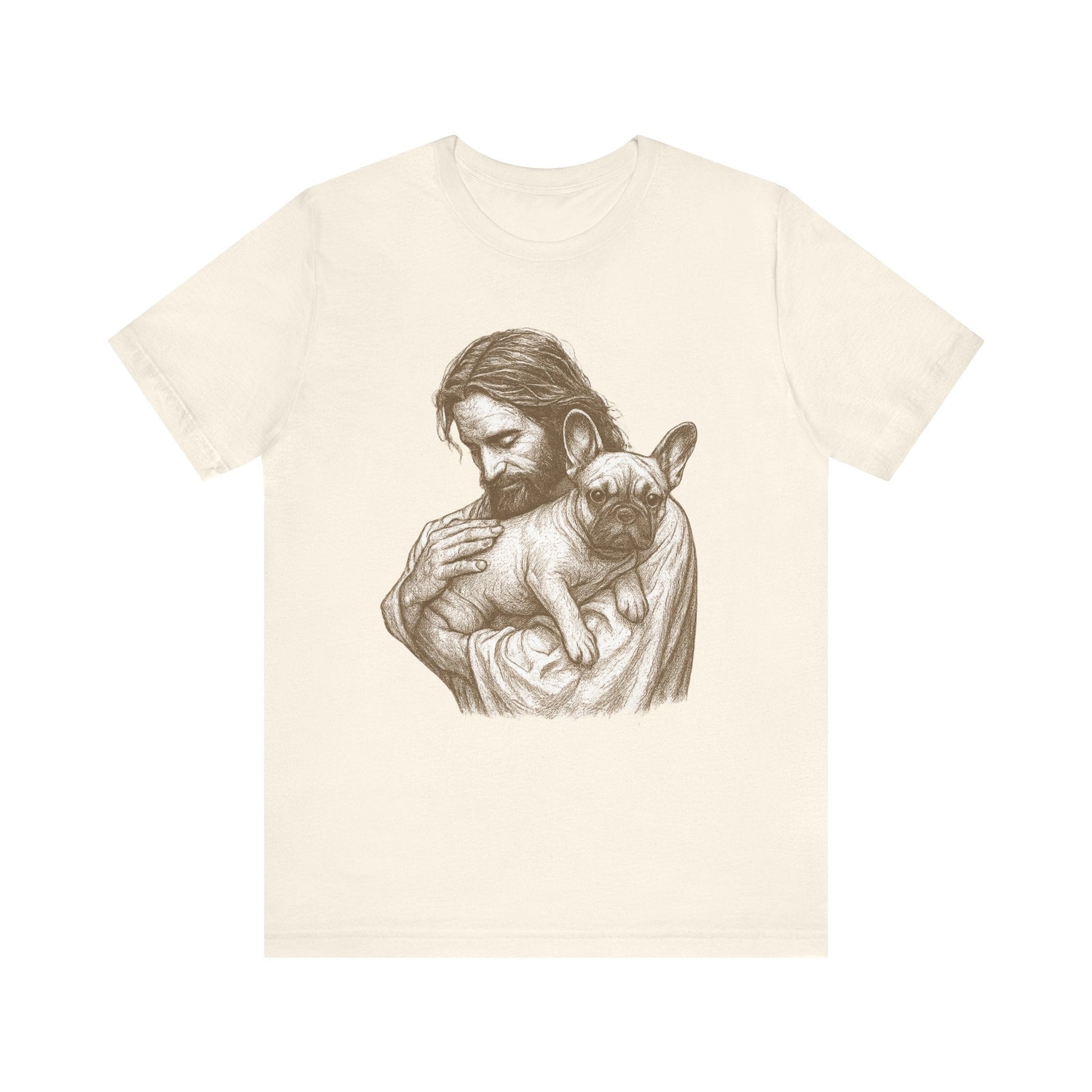 Fawn French Bulldog Jesus TShirt