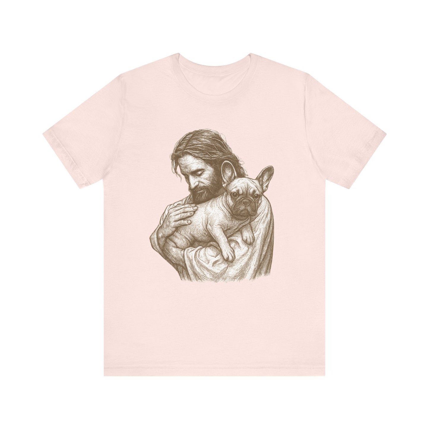 Fawn French Bulldog Jesus TShirt
