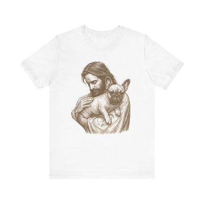 Fawn French Bulldog Jesus TShirt