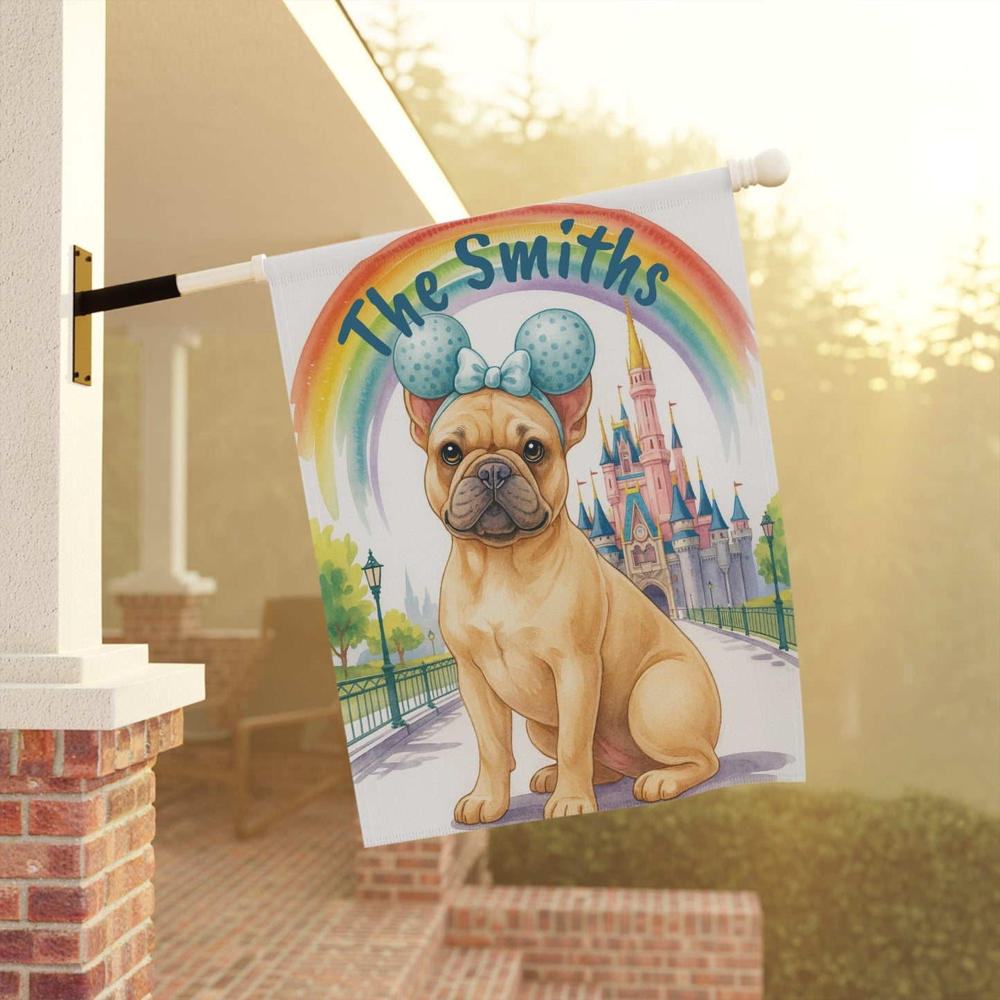 Printify Garden Flag Fawn French Bulldog Magical Kingdom Garden Flag