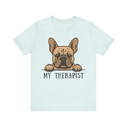 Printify T-Shirt Fawn French Bulldog My Therapist TShirt