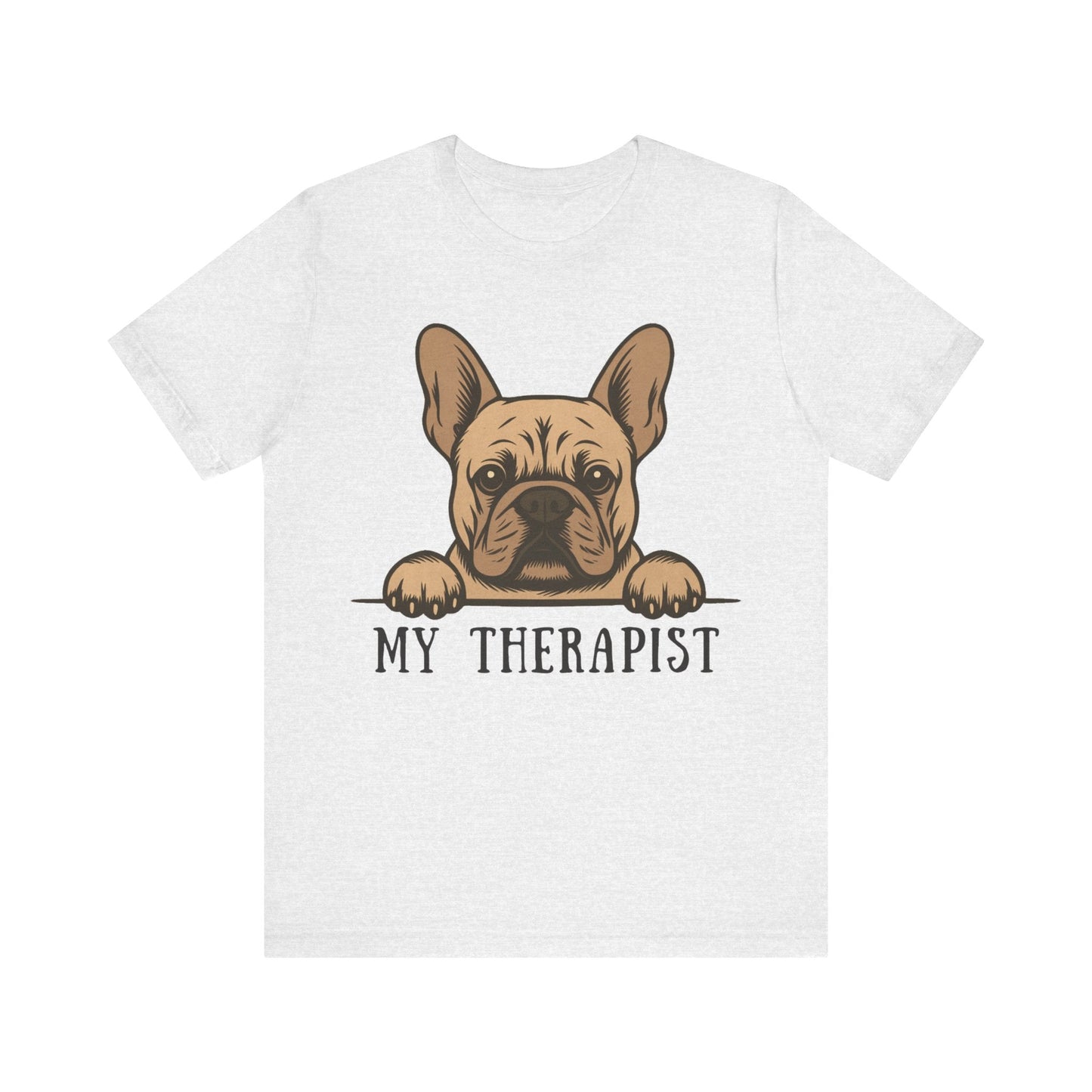 Printify T-Shirt Fawn French Bulldog My Therapist TShirt