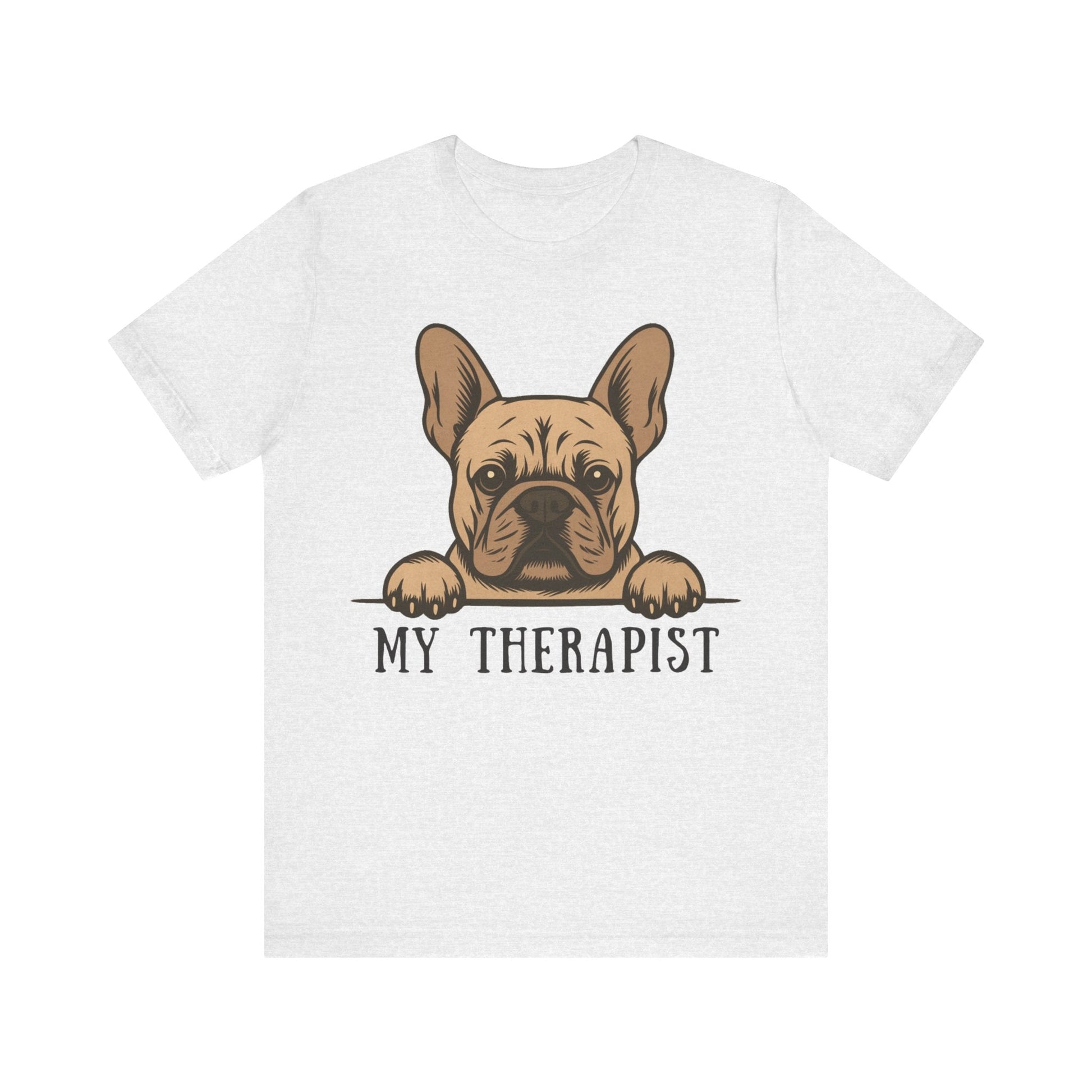 Printify T-Shirt Fawn French Bulldog My Therapist TShirt