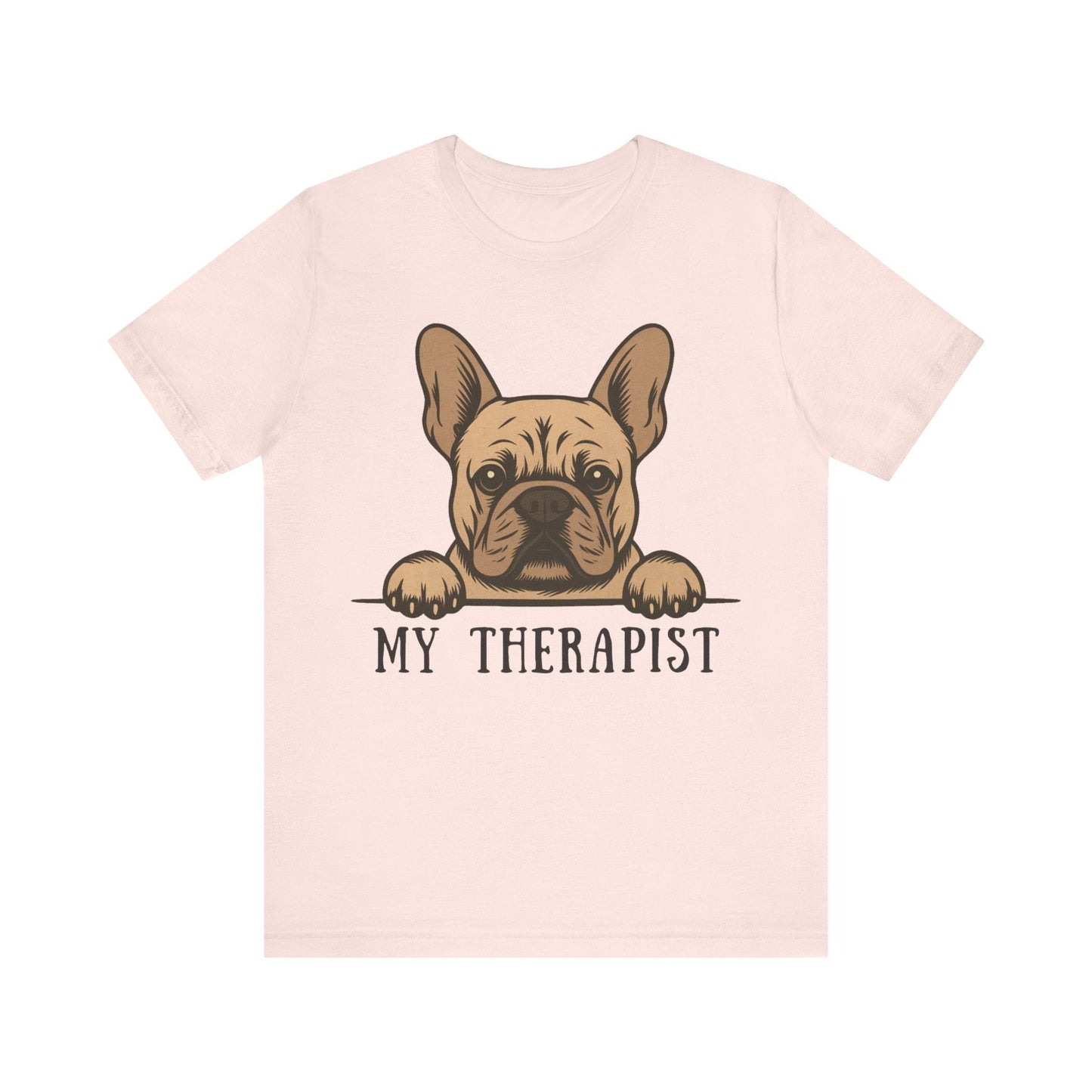 Printify T-Shirt Fawn French Bulldog My Therapist TShirt