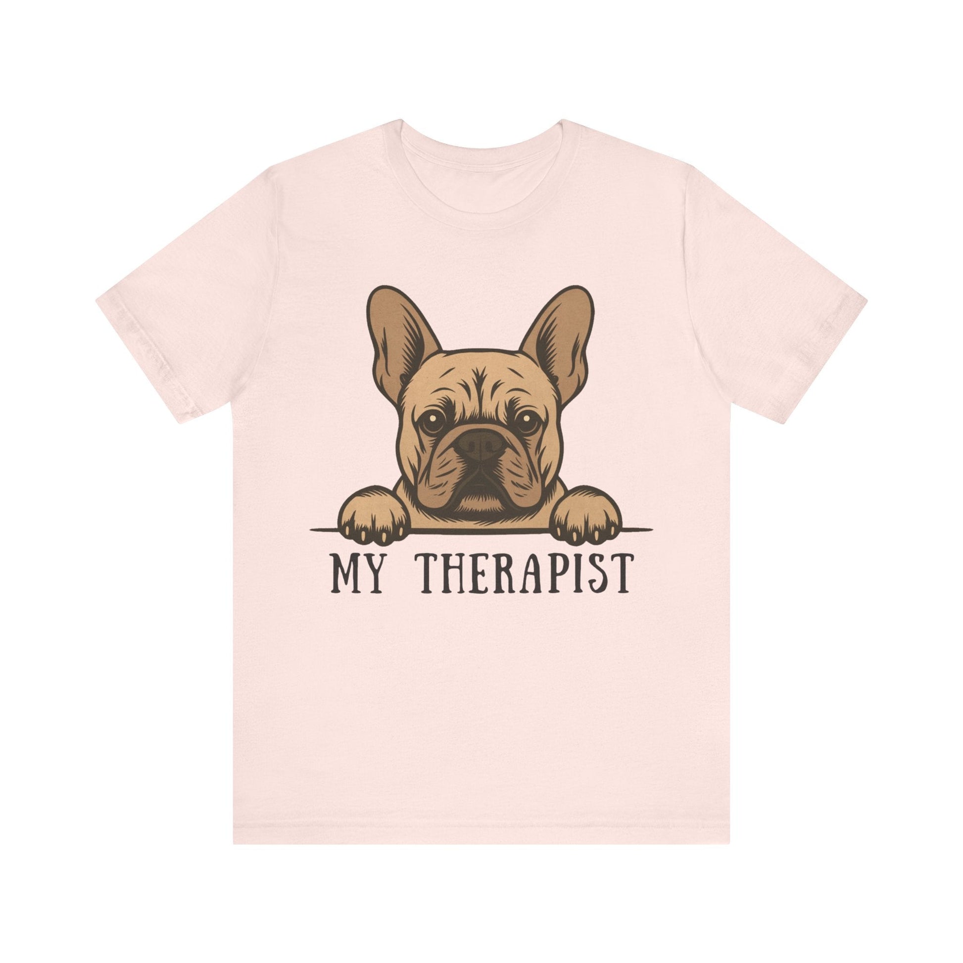 Printify T-Shirt Fawn French Bulldog My Therapist TShirt