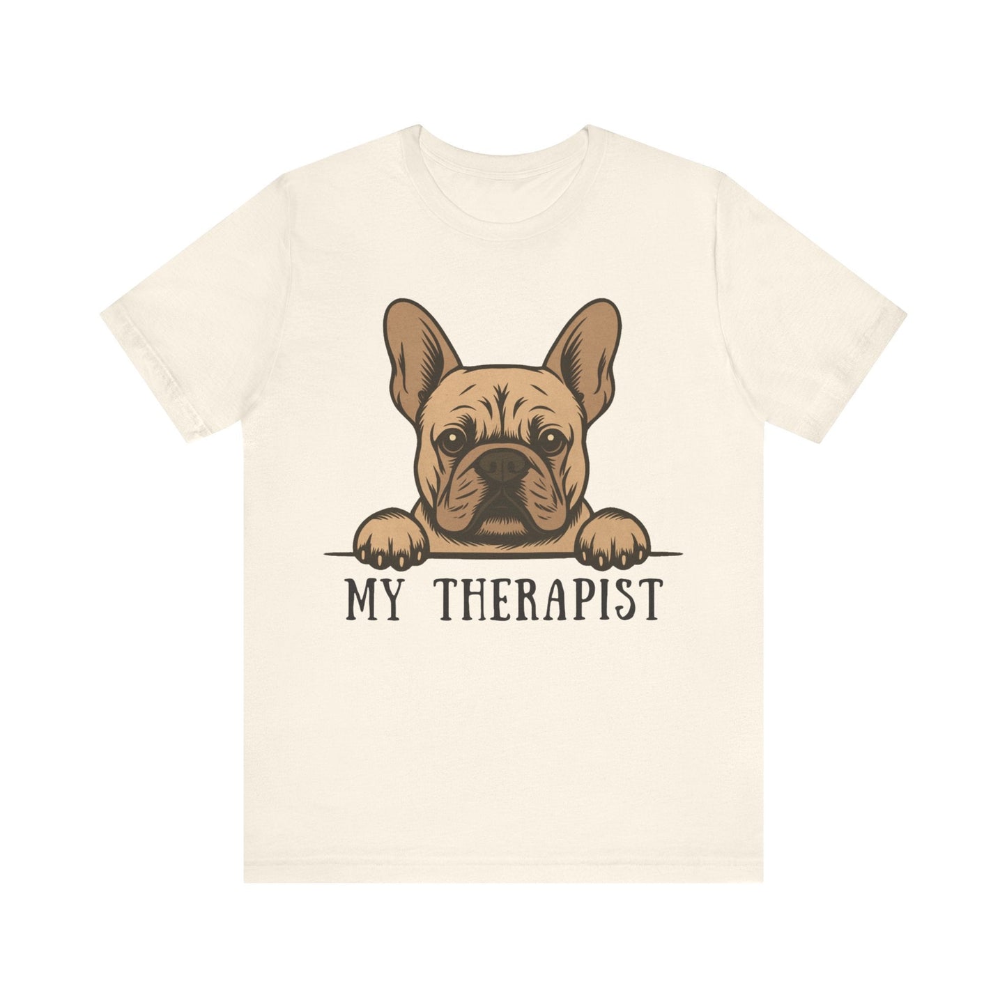 Printify T-Shirt Fawn French Bulldog My Therapist TShirt