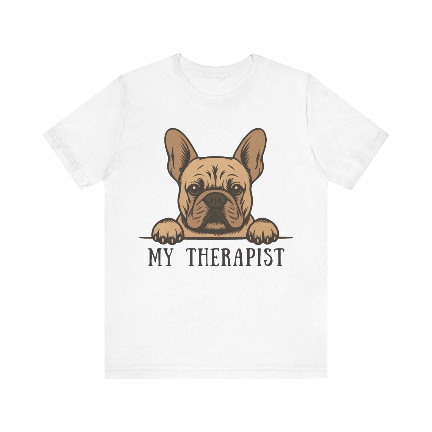 Printify T-Shirt Fawn French Bulldog My Therapist TShirt