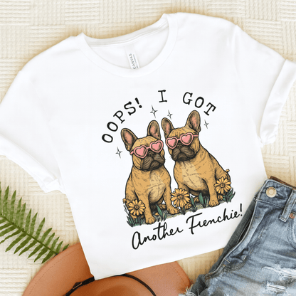 Fawn French Bulldog Oops TShirt White