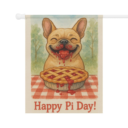 Fawn French Bulldog Pi Day Garden Flag