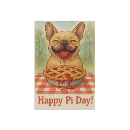 Fawn French Bulldog Pi Day Garden Flag