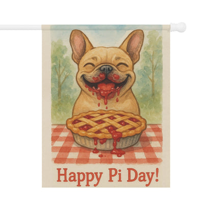Fawn French Bulldog Pi Day Garden Flag