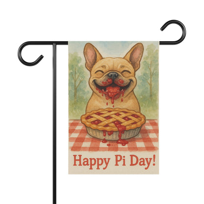 Fawn French Bulldog Pi Day Garden Flag
