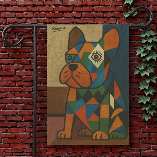 Fawn French Bulldog Picasso Garden Flag 12'' × 18''