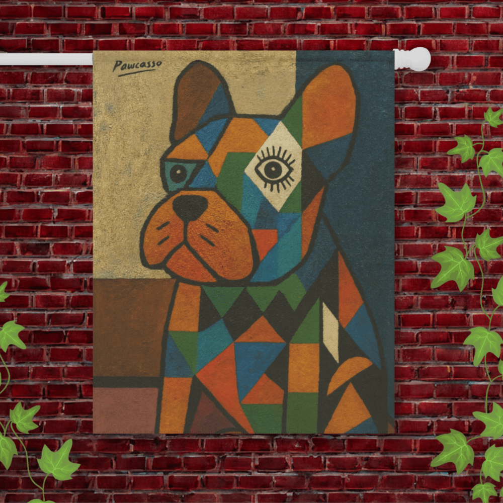 Fawn French Bulldog Picasso Garden Flag 24.5'' × 32''