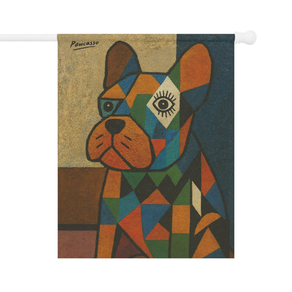 Fawn French Bulldog Picasso Garden Flag