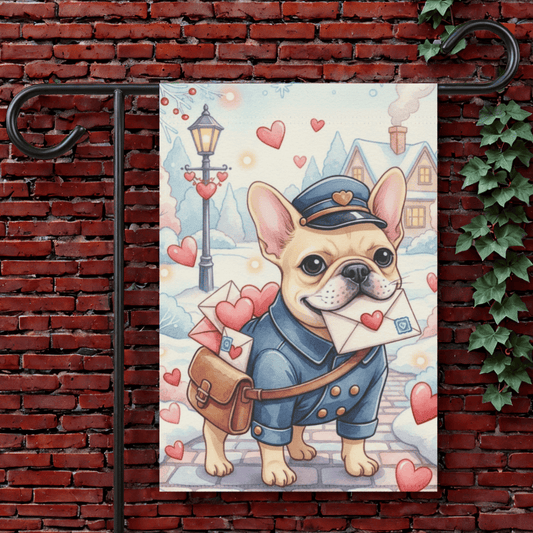 Personalizable Frenchie Postman Garden Flag 12'' × 18''