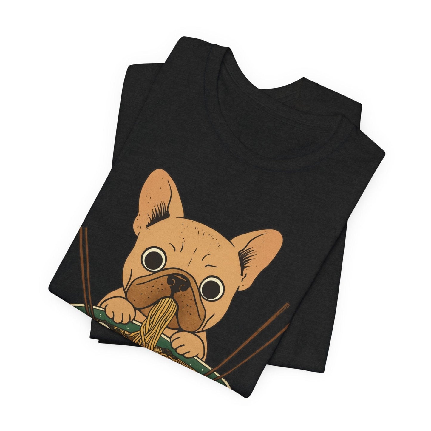 Printify T-Shirt Fawn French Bulldog Ramen TShirt