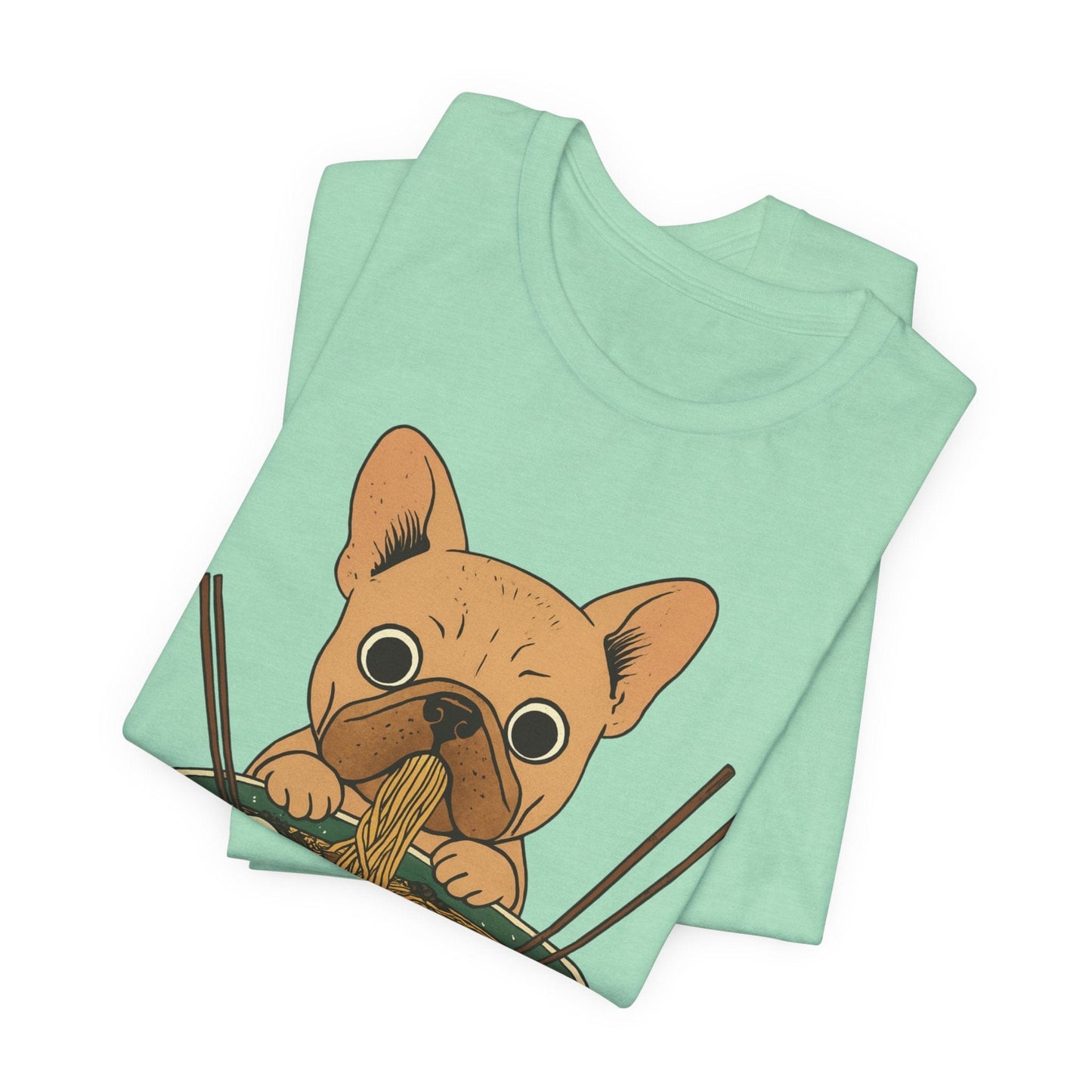 Printify T-Shirt Fawn French Bulldog Ramen TShirt
