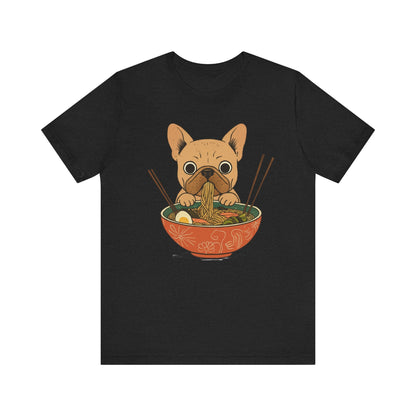 Printify T-Shirt Fawn French Bulldog Ramen TShirt