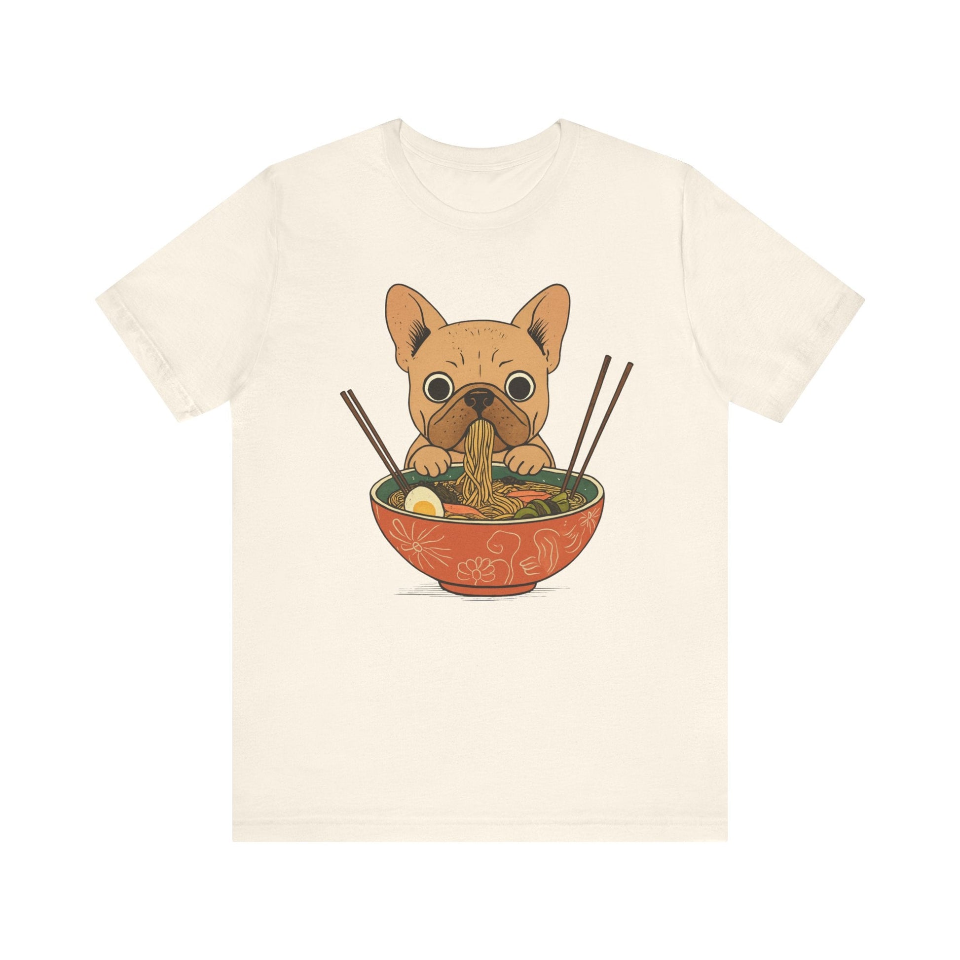 Printify T-Shirt Fawn French Bulldog Ramen TShirt