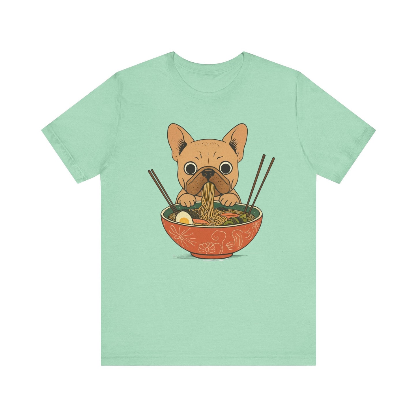 Printify T-Shirt Fawn French Bulldog Ramen TShirt