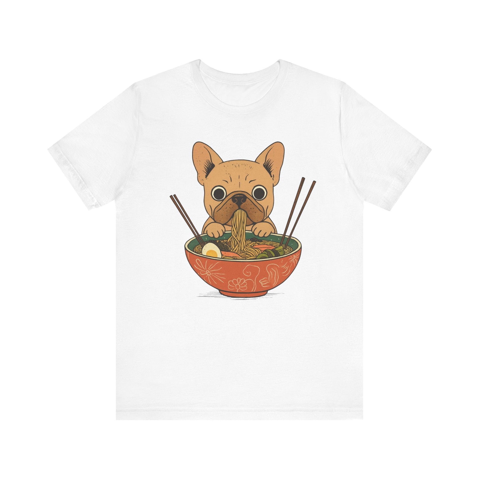 Printify T-Shirt Fawn French Bulldog Ramen TShirt
