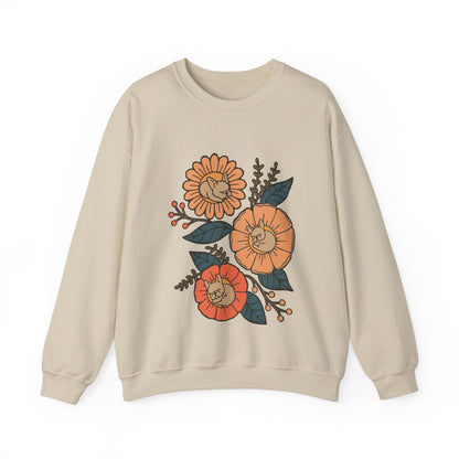 Fawn French Bulldog Sleeping Flowers Sweatshirt
