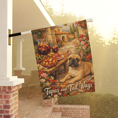 Fawn French Bulldog Spain Tapas Garden Flag