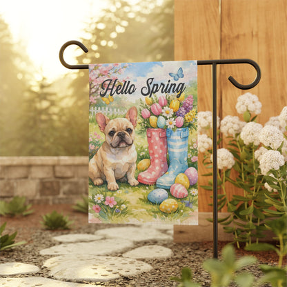 Personalized French Bulldog Rain Boots Easter Yard Flag