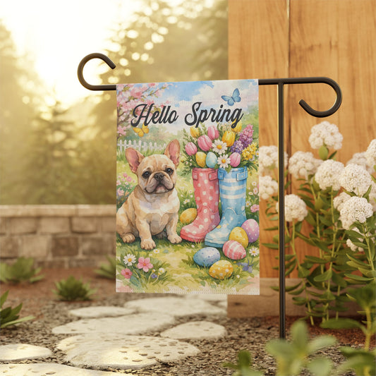 Personalized French Bulldog Rain Boots Easter Yard Flag