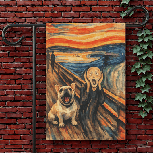 Fawn French Bulldog The Scream Yard Garden Flag 12'' × 18''