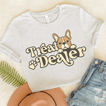 Fawn French Bulldog Treat Dealer TShirt Ash