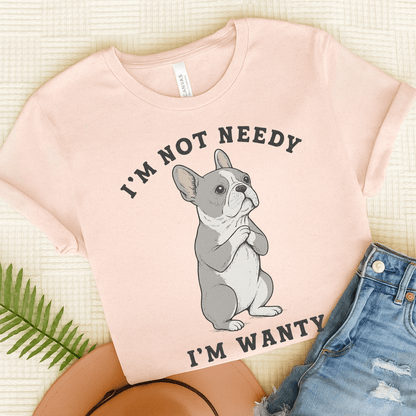Fawn French Bulldog Wanty TShirt Soft Pink