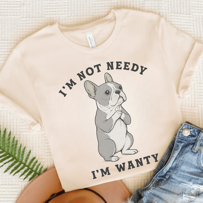 Fawn French Bulldog Wanty TShirt Natural