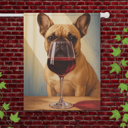 Fawn French Bulldog Wine Garden Flag 24.5'' × 32''