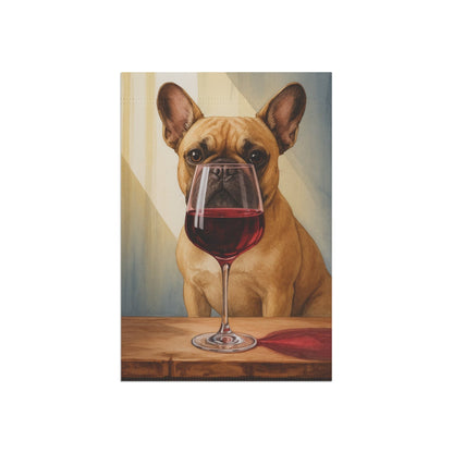 Fawn French Bulldog Wine Garden Flag