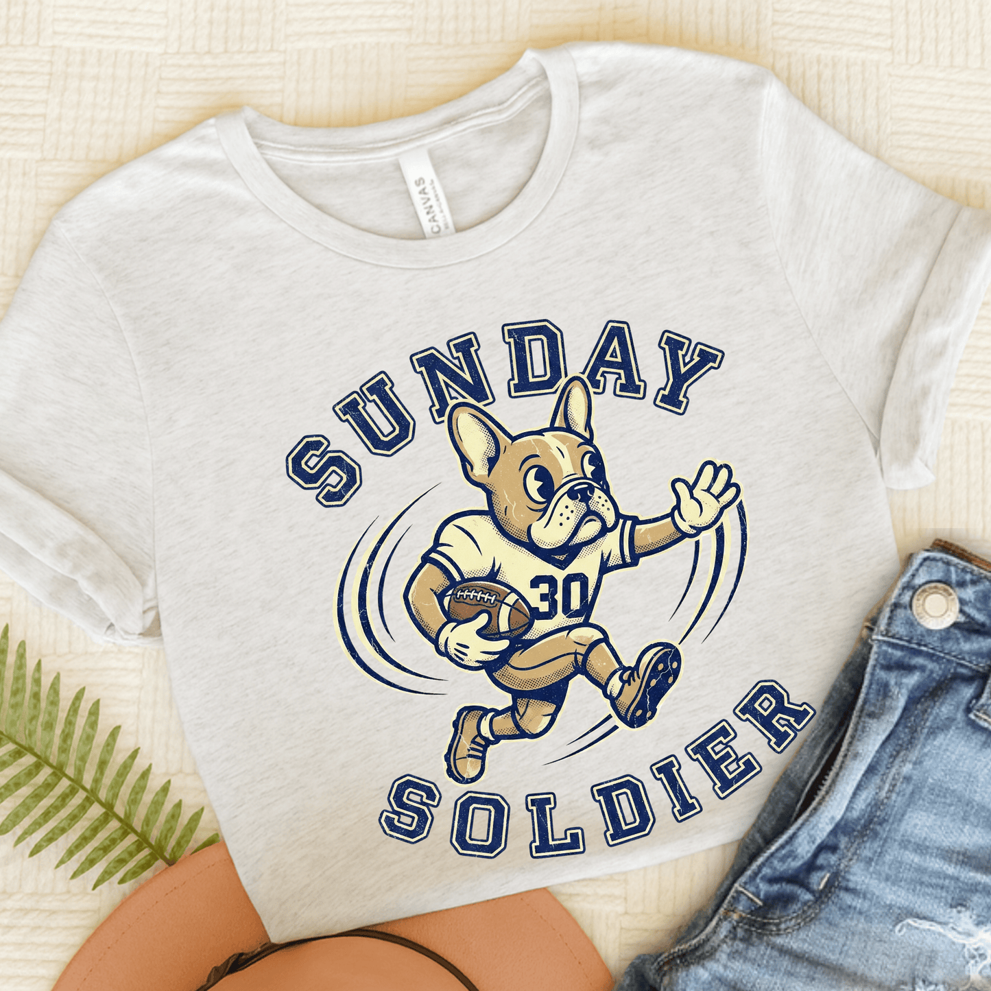 Fawn French Football Sunday Unisex Tshirt Ash