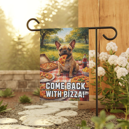 Fawn French Pizza Lover Foodie Garden Flag