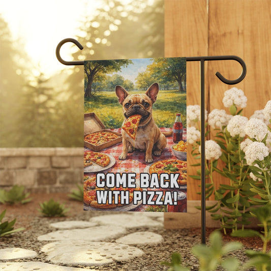 Fawn French Pizza Lover Foodie Garden Flag