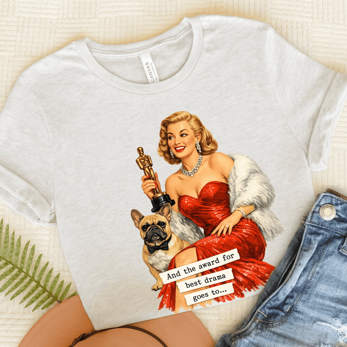 Fawn Frenchie Award for Best Drama Unisex TShirt Ash